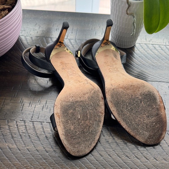 Tory Burch Black Strappy Heels - Picture 4 of 4